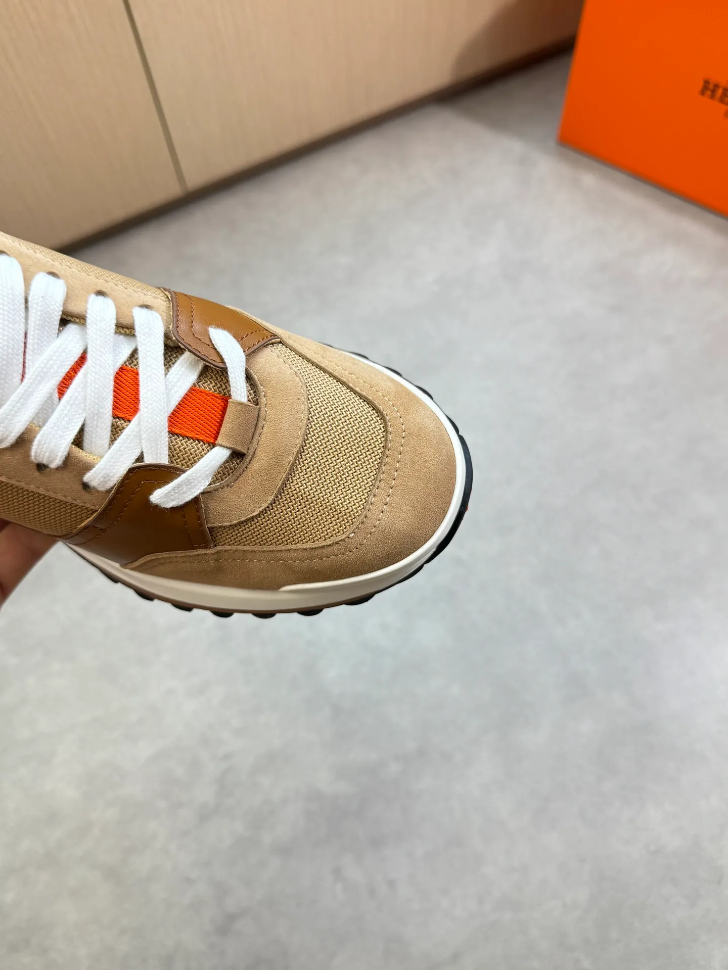 Men's shoes 💰700 [HERMES] Hermès - High-end quality original order·Casual sports shoes - Upper: 🔝Nappa calfskin, suede sheepskin leather, brand high mercerized canvas, tongue. Heel. Brand logo webbing - Inner: brand canvas, foot pad; water-dyed cowhide - Outsole: ultra-light T men's shoes 💰U foam·rubber; two-color molded outsole -Ultra-high quality control·Fine workmanship: highlighted (high-end·nobility·grade) -Size: 39-44 (38, 45, can be customized)·0118